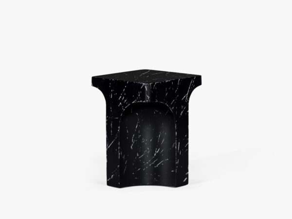 William Side Table - 14"  Travertine-like Beige, Palatial Series - Image 10