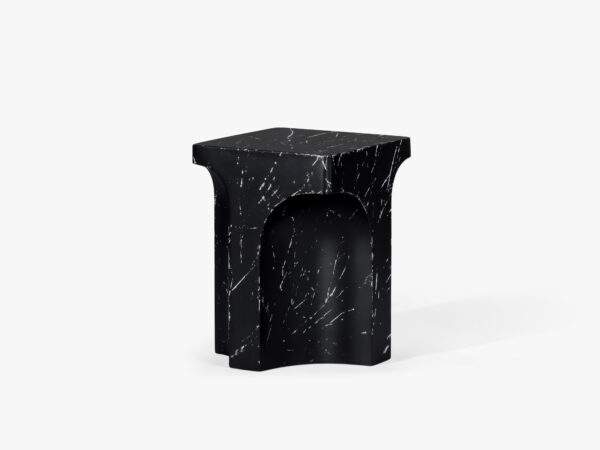William Side Table - 14"  Travertine-like Beige, Palatial Series - Image 9