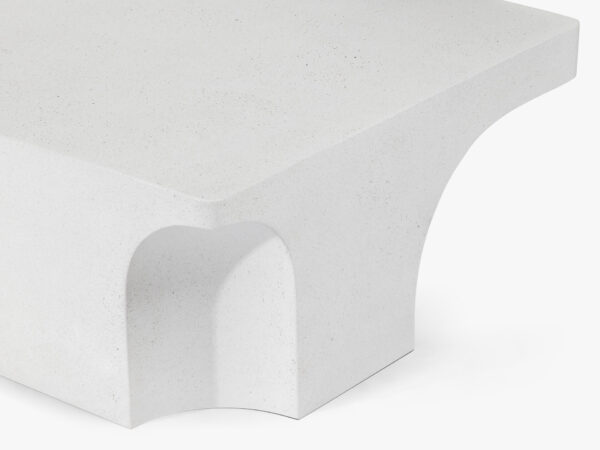 Catherine Coffee Table - 55"  Matte White, Palatial Series - Image 5