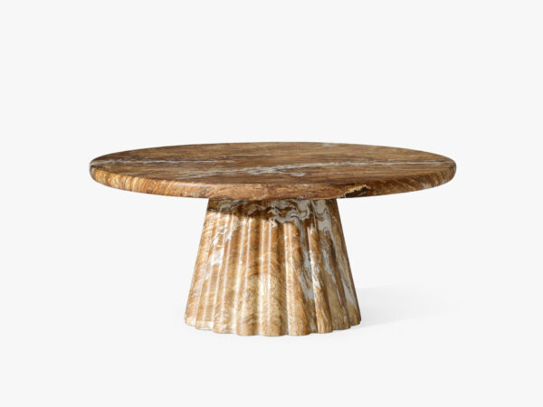 Gaius Coffee Table - 30"  Travertine-like Beige/Travertine-like Brown, Roman Series - Hình ảnh 2