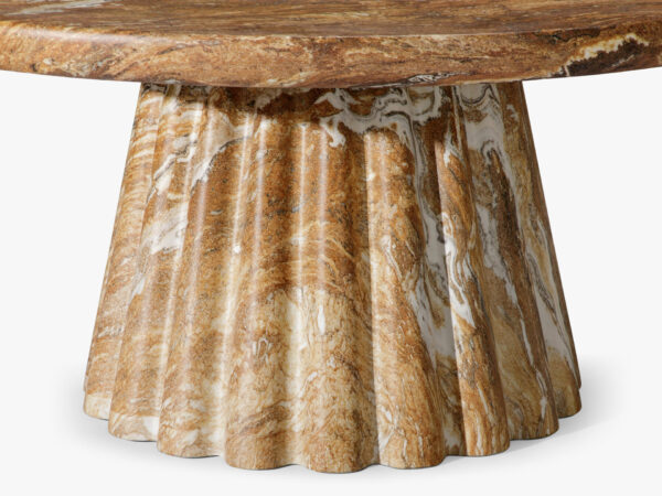 Gaius Coffee Table - 30"  Travertine-like Beige/Travertine-like Brown, Roman Series - Hình ảnh 4