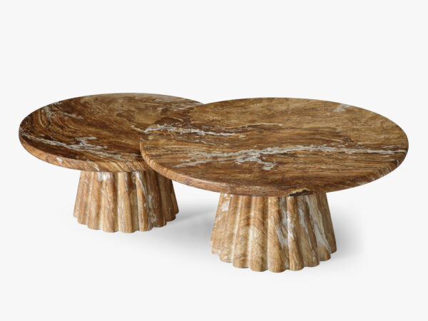 Gaius Coffee Table - 30"  Travertine-like Beige/Travertine-like Brown, Roman Series - Hình ảnh 13