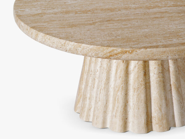 Pliny Coffee Table - 36"  Travertine-like Beige/Travertine-like Brown, Roman Series - Hình ảnh 4