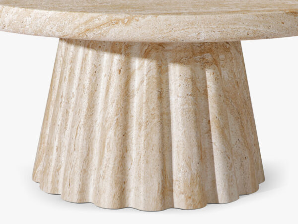 Pliny Coffee Table - 36"  Travertine-like Beige/Travertine-like Brown, Roman Series - Hình ảnh 6