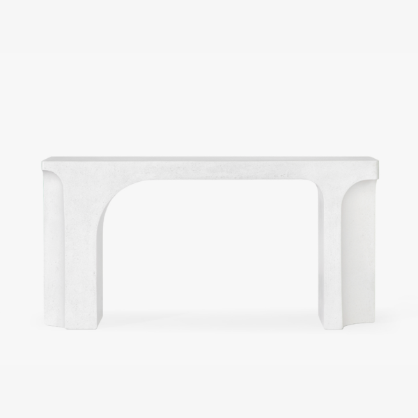 Filippo Console Table - 60"  Matte White/Matte Black, Palatial Series