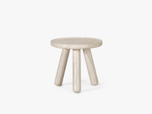 Canova Side Table - 16"  Travertine-like Beige, Trio Series - Hình ảnh 2