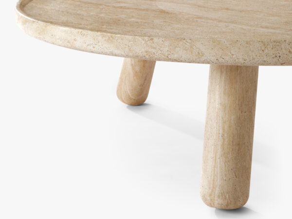 Isaac Coffee Table - 47"  Travertine-like Beige, Trio Series - Hình ảnh 3