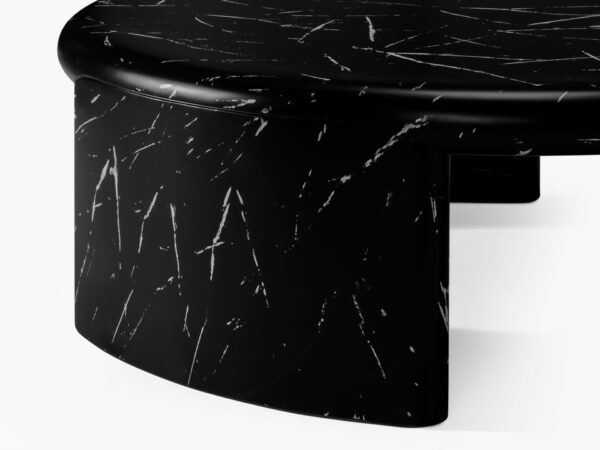 Nelson Coffee Table - 36"  Marble-like Black, Roman Series - Hình ảnh 5