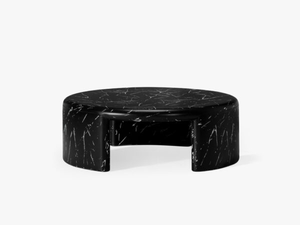 Nelson Coffee Table - 36"  Marble-like Black, Roman Series - Hình ảnh 2