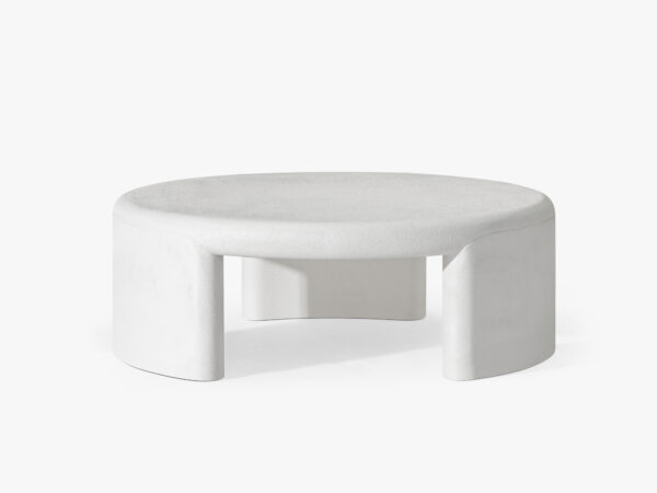 Marcus Coffee Table - 40"  Natural White, Roman Series - Image 2