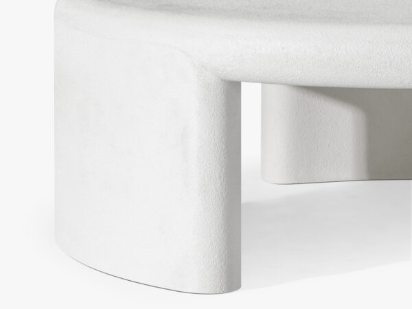 Marcus Coffee Table - 40"  Natural White, Roman Series - Image 6
