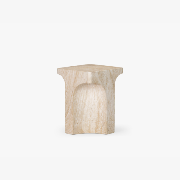 William Side Table - 14"  Travertine-like Beige, Palatial Series