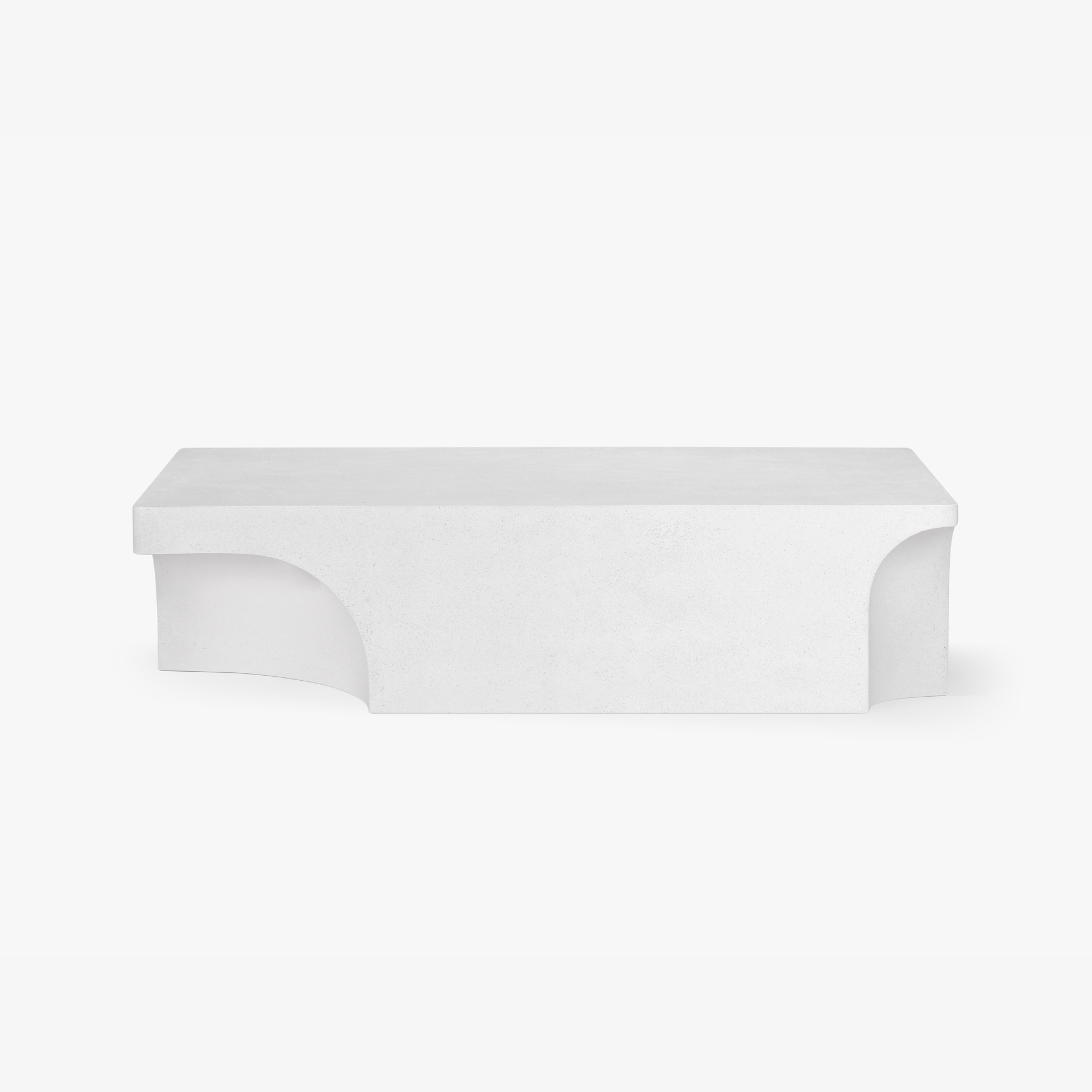 Catherine Coffee Table - 55" Matte White, Palatial Series