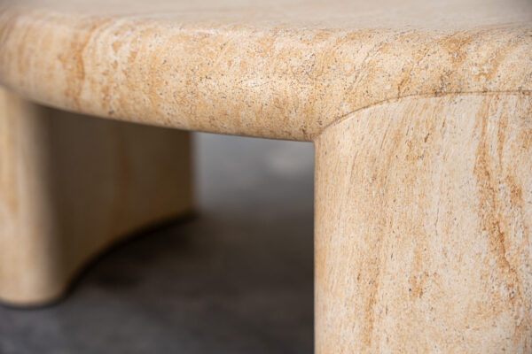 Marcus Coffee Table - 40"  Natural White, Roman Series - Image 7