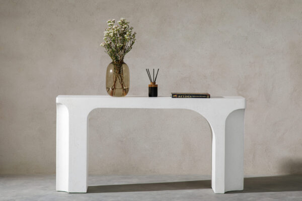 Filippo Console Table - 60"  Matte White/Matte Black, Palatial Series - Image 14