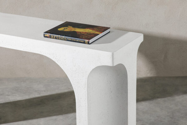Filippo Console Table - 60"  Matte White/Matte Black, Palatial Series - Image 16