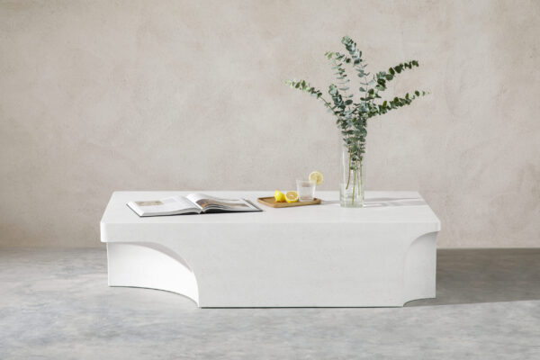 Catherine Coffee Table - 55"  Matte White, Palatial Series - Image 7
