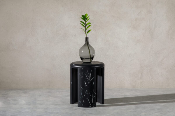 Leopold Coffee Table - 15"  Marble-like Black, Roman Series - Hình ảnh 7