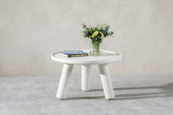 Leonardo Coffee Table - 30"  Matte White, Trio Series - Image 6